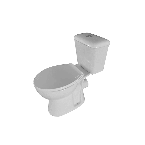 Duoblok Staand Toilet Zonder Bidet. P-trap (180mm) 4 In 1