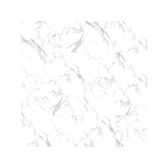 Rigid Mega Tiles Floor 7mm White Marble 1200x600 2.16m² Per Pak