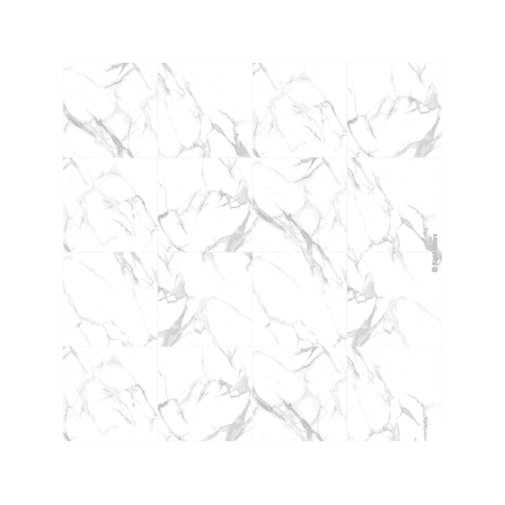 Rigid Mega Tiles Floor 7mm White Marble Met Groef 1200x600 2.16m² Per Pak