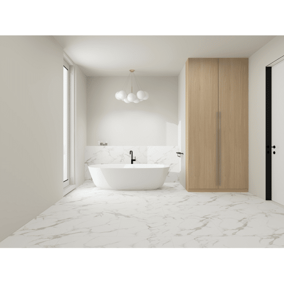 Rigid Standard Panels Wall 4.5mm White Marble 900x450 2.43m² Per Pak