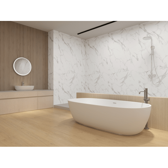 Rigid Mega Panels Wall Xxl 4mm  White Marble 2800x1200 3.36m² Per Pak