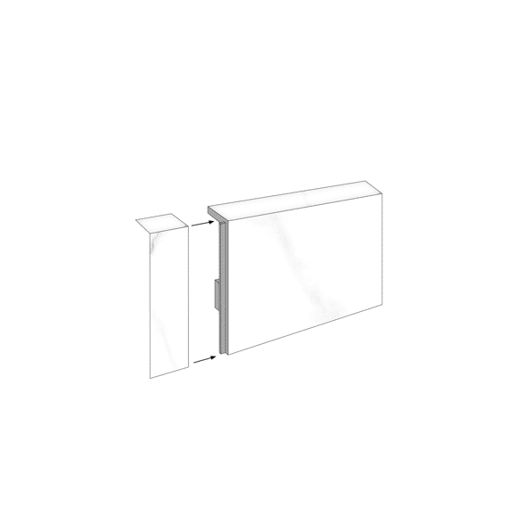 Rigid Plint White Marble 1200x12x60mm 2.40m