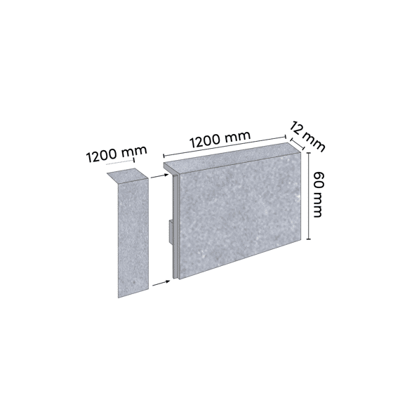 Rigid Plint Sanoma 1200x12x60mm 2.40m