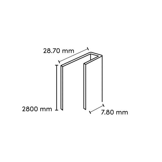 Rigid Eindprofiel Aluminium 28x2800mm