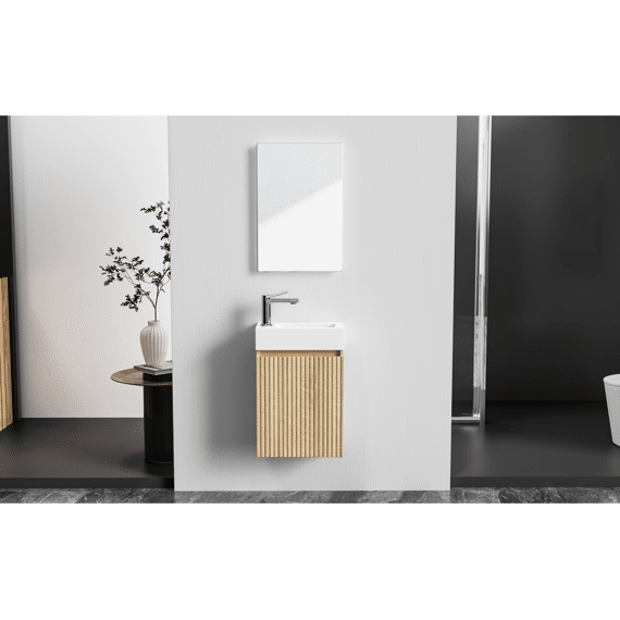 Aloni Mikaro Toiletmeubelonderkast - Soft Close - 40x50x22.3 Cm - Licht Eiken