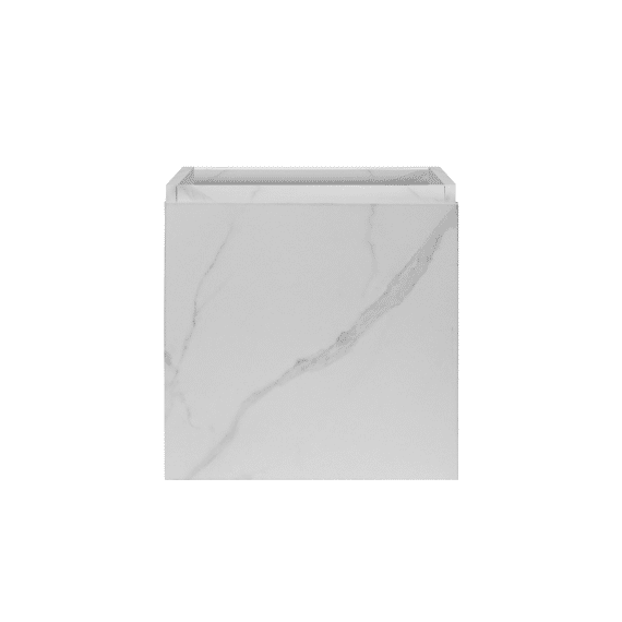 Aloni Mkado Toiletmeubelonderkast - Soft Close - 40x50x22.3 Cm - Marmer Wit