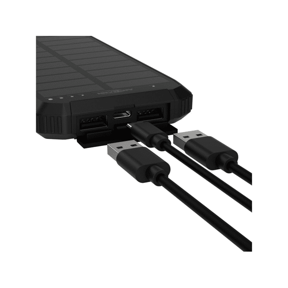 Outdoor Powerbank 5w Draadloos Opladen 3w Led-lamp En Zonnepaneel. 2× Usb A-poorten 10000 Mah