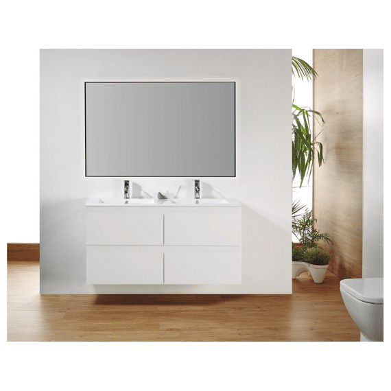 Meubelset Valentina Mat Witlak 4 Schuiven 120 Cm Incl Wast. & Spgl