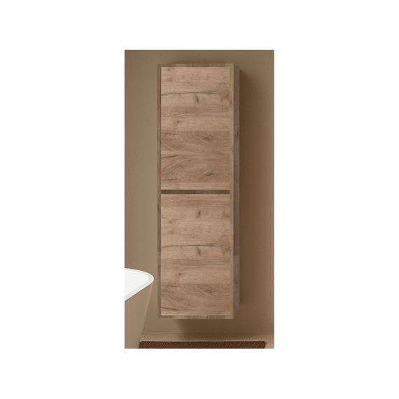 Kolomkast Melanie  Eik/eik 2 Deuren 35x160 Cm