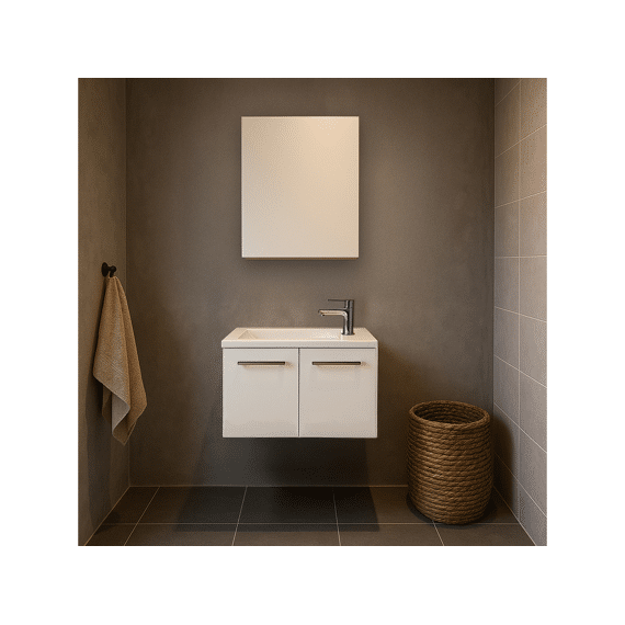 Meubelset Danubio Witlak 2 Deuren 50 Incl Wast & Spgl