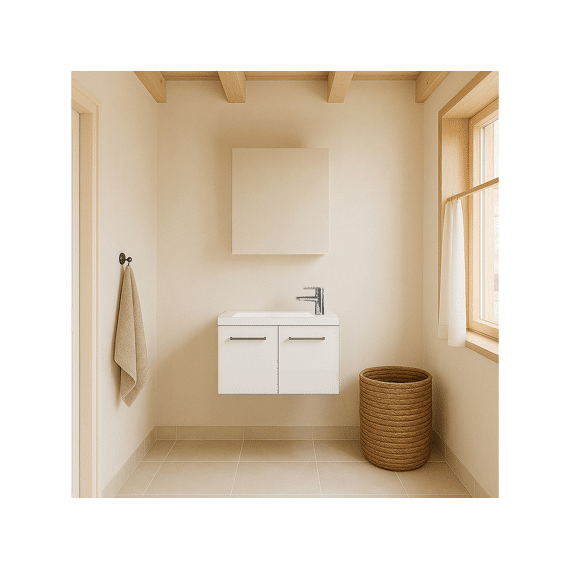 Meubelset Danubio+ Witlak 2 Deuren 50 Cm  Incl Wast & Tk