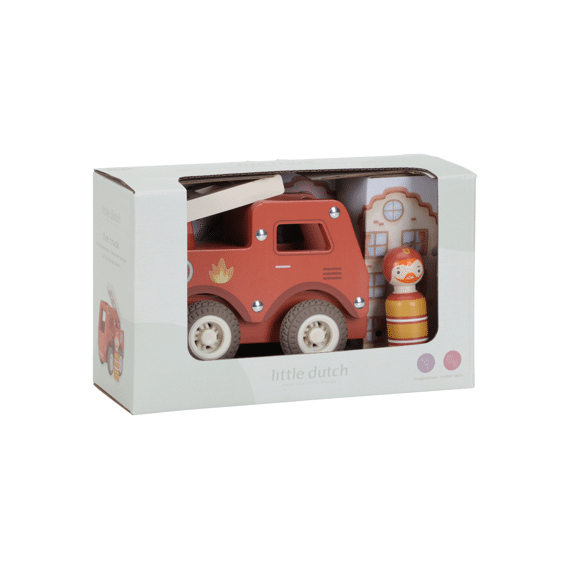 Little Dutch Houten Brandweerwagen Met Pegdoll