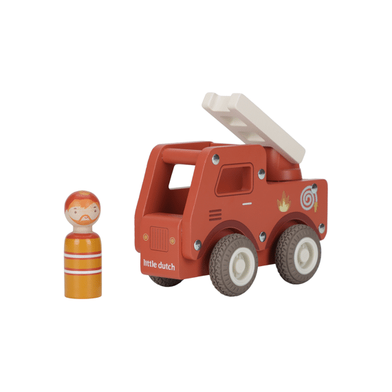 Little Dutch Houten Brandweerwagen Met Pegdoll