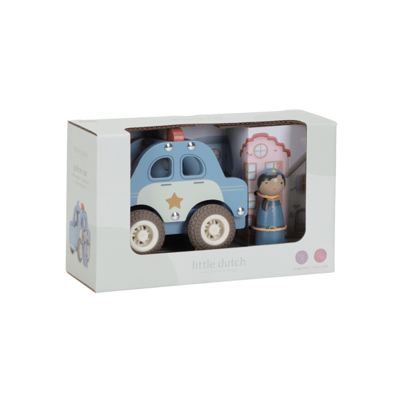 Little Dutch Houten Politiewagen Met Pegdoll