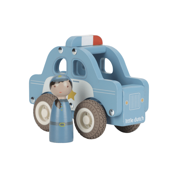 Little Dutch Houten Politiewagen Met Pegdoll