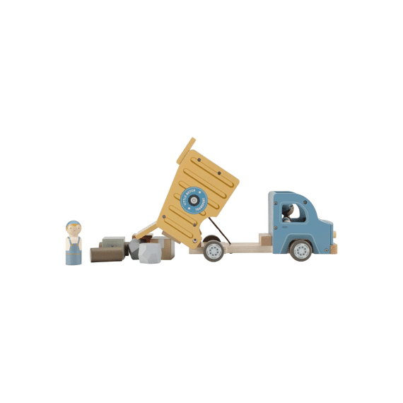 Little Dutch Houten Vuilniswagen Met Pegdolls
