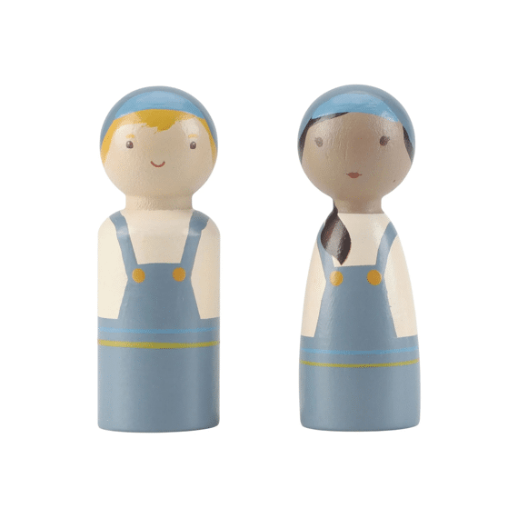 Little Dutch Houten Vuilniswagen Met Pegdolls