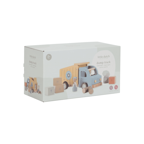 Little Dutch Houten Vuilniswagen Met Pegdolls