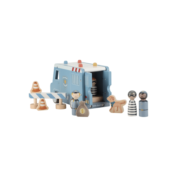 Little Dutch Houten Politiewagen Met Pegdolls