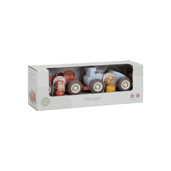Little Dutch Houten Racewagen Pullback Met Pegdoll Assortiment