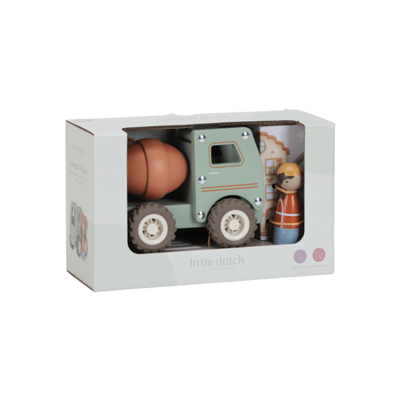Little Dutch Houten Cementwagen Met Pegdoll