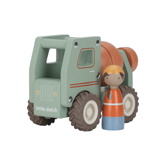 Little Dutch Houten Cementwagen Met Pegdoll