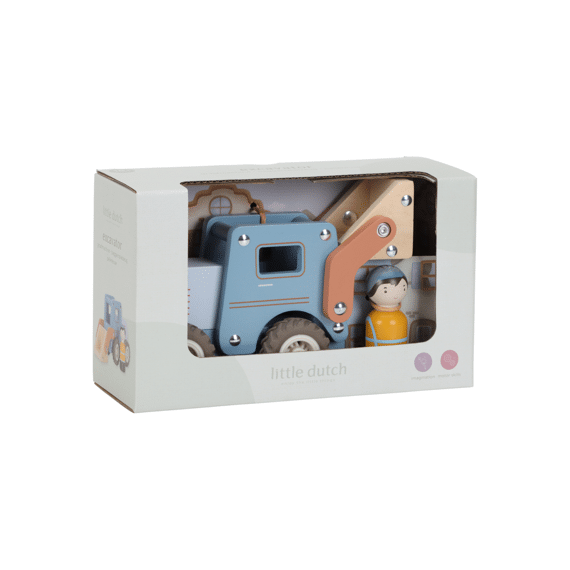 Little Dutch Houten Bulldozer Met Pegdoll