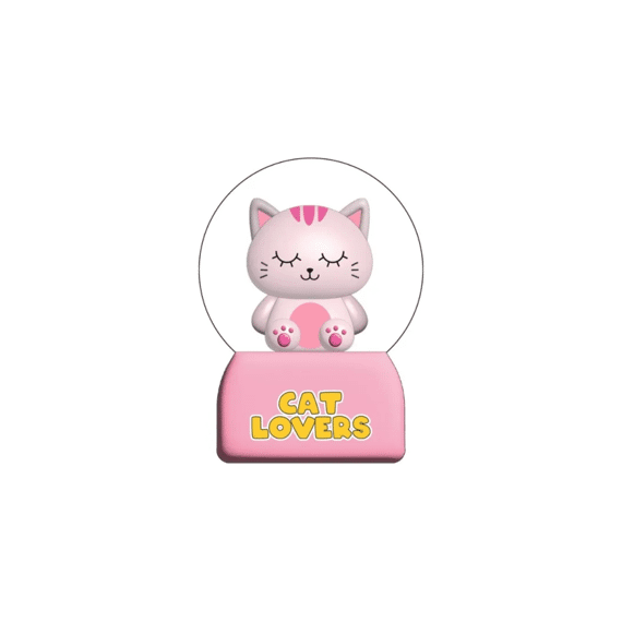 Itotal Sneeuwbol Roze Kat