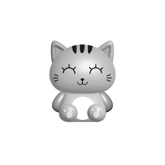 Itotal Nachtlamp Silicone Grijze Kat