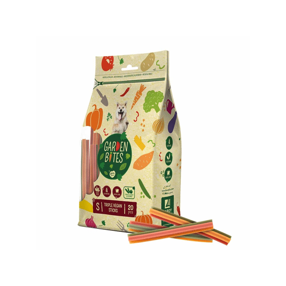 Garden Bites Triple Vegan Sticks Xl-25cm-3st Meerkleurig