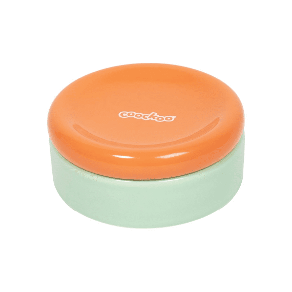 Eetkom Funky Feeding 50/280ml-13.5x13.5x6cm Groen/oranje