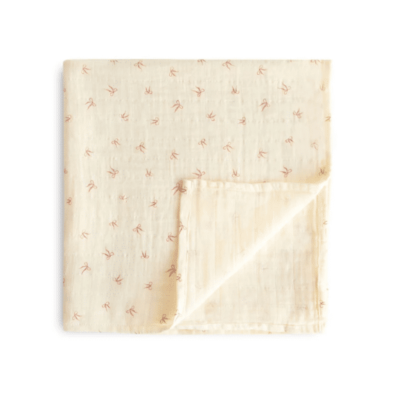 Mushie Swaddle 120x120 Bows