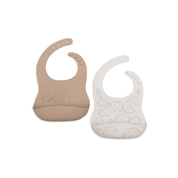 Jollein Slab Silicone 2-pack Elephant Tales