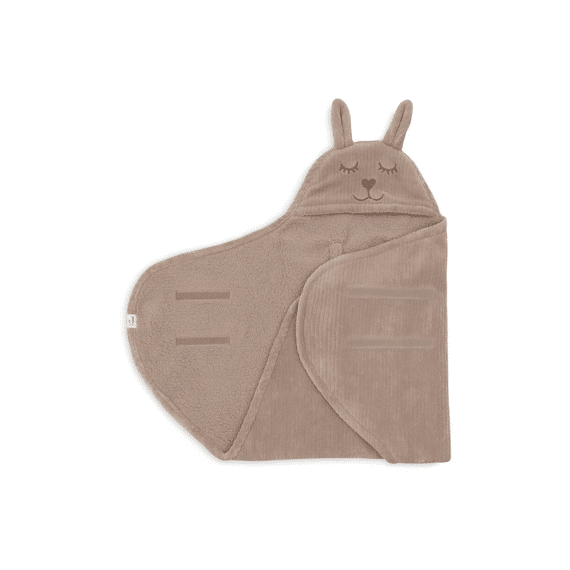Jollein Wikkeldeken Bunny Cloudy Rib Milky Coffee