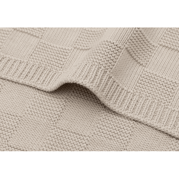 Jollein Deken Wieg Gebreid 75x100 Knit Warm Sand Gots