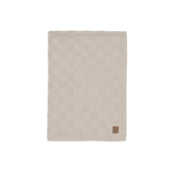 Jollein Deken Wieg Gebreid 75x100 Knit Warm Sand Gots