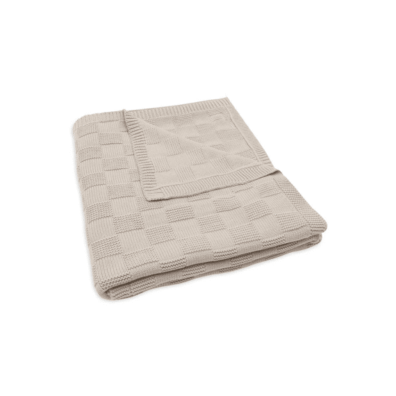 Jollein Deken Bed Gebreid 100x150 Knit Warm Sand Gots