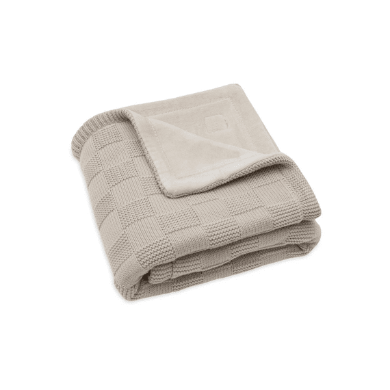 Jollein Deken Wieg Velvet 75x100 Knit Warm Sand Gots