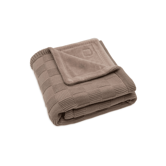 Jollein Deken Wieg Velvet 75x100 Knit Milky Coffee Gots