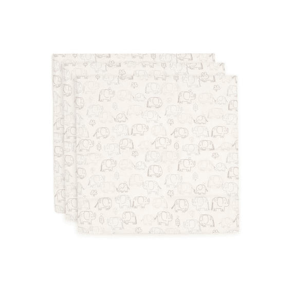 Jollein Tetradoeken 70x70 3-pack Elephant Tales