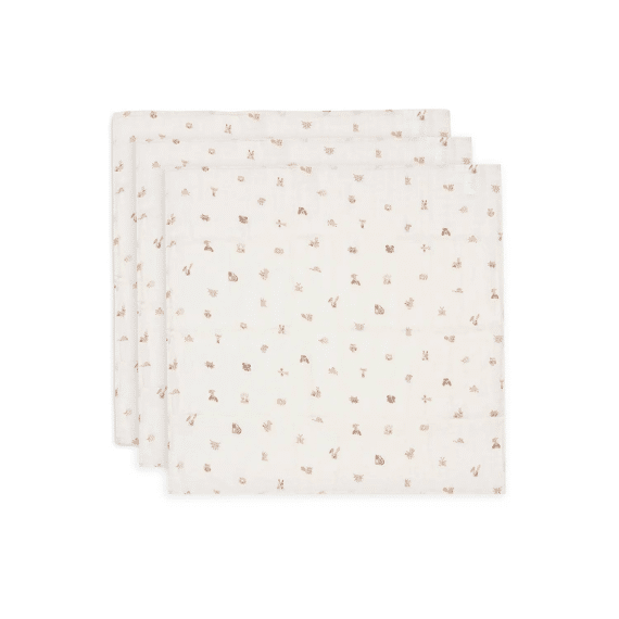 Jollein Tetradoeken 70x70 3-pack Animal Friends