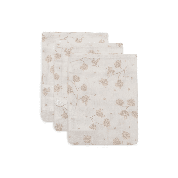 Jollein Washandjes 15x20 Tetra 3-pack Leafy Dreams