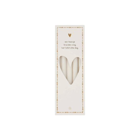 Zusss Doosje Met Smalle Kaarsjes Off White