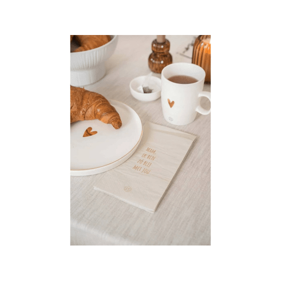 Zusss Koffiemok Hartje Wit/goud