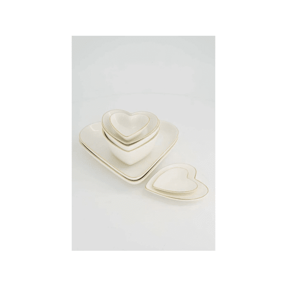 Zusss Dipschaaltje Hartje Wit/goud