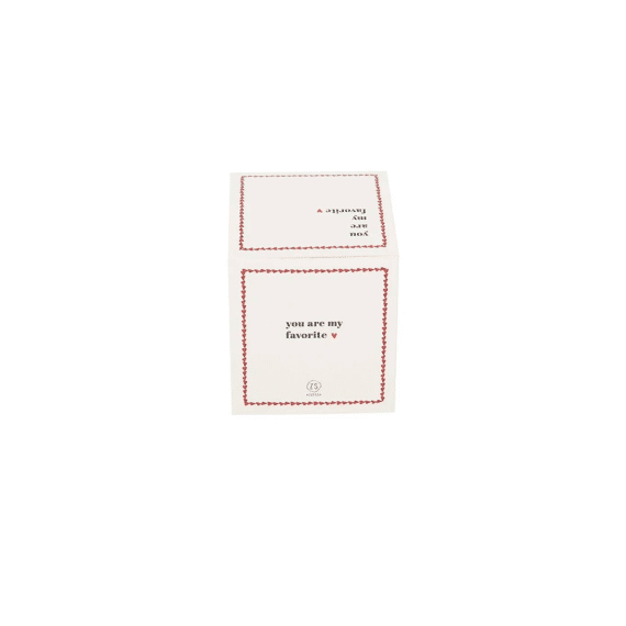 Zusss Geurkaars Keramiek In Doosje Favorite Wit/rood