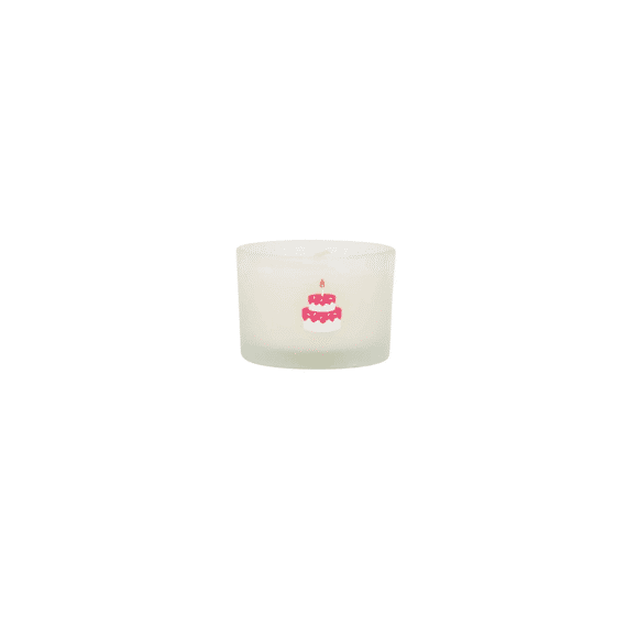 Zusss Geurkaarsje Glas Taart Wit/roze