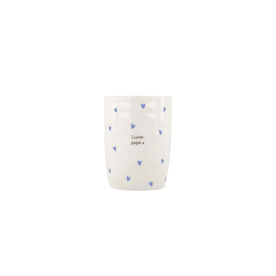 Zusss Koffiemok Hartjes Lieve Papa Blauw/wit