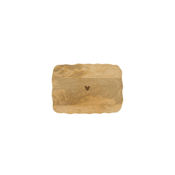 Zusss Dienblad Hout Hartje Naturel