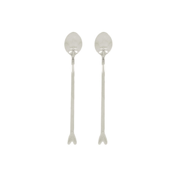 Zusss Set Van 2 Lange Lepels Hartje Zilver